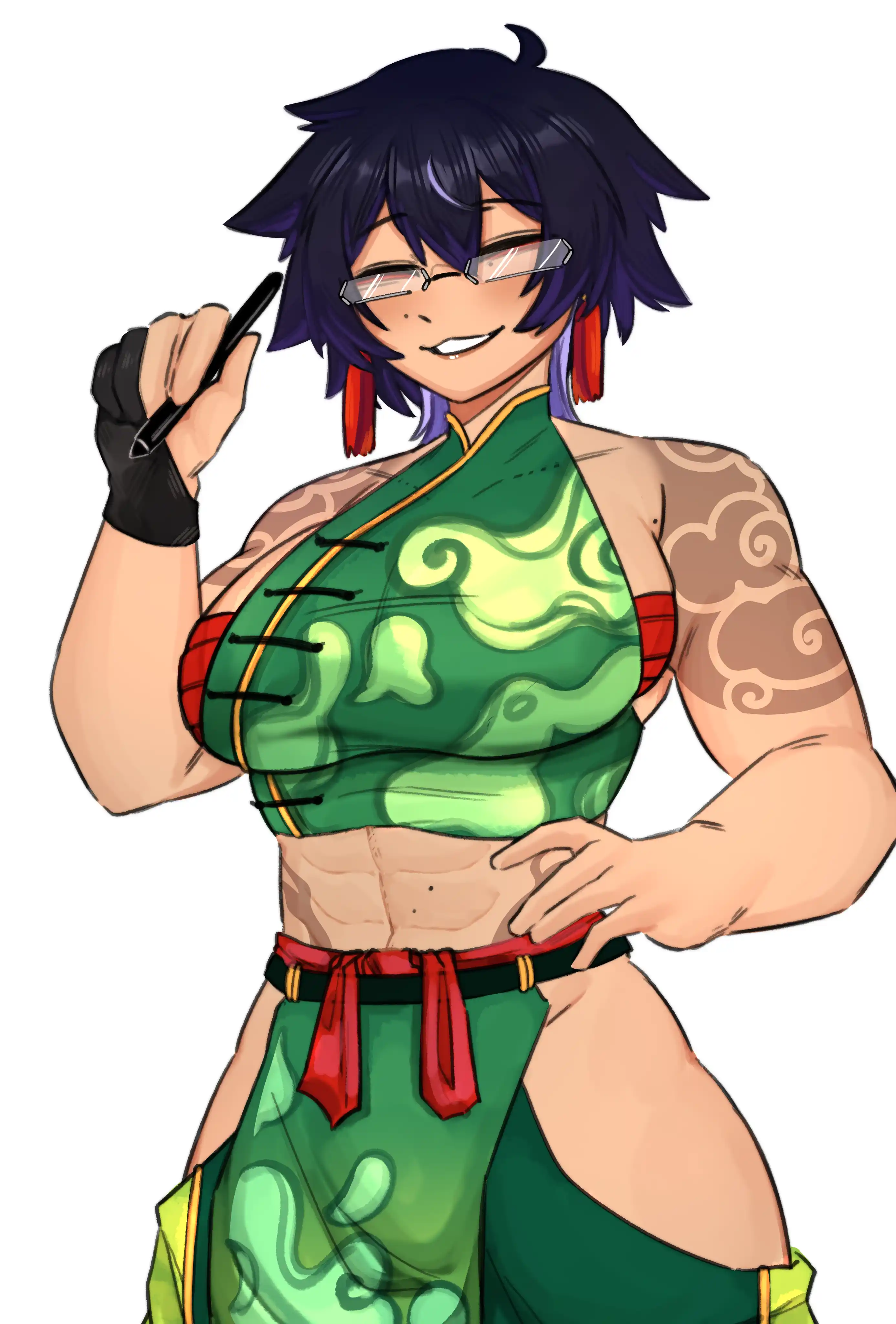 Luca showing off their drawing skills