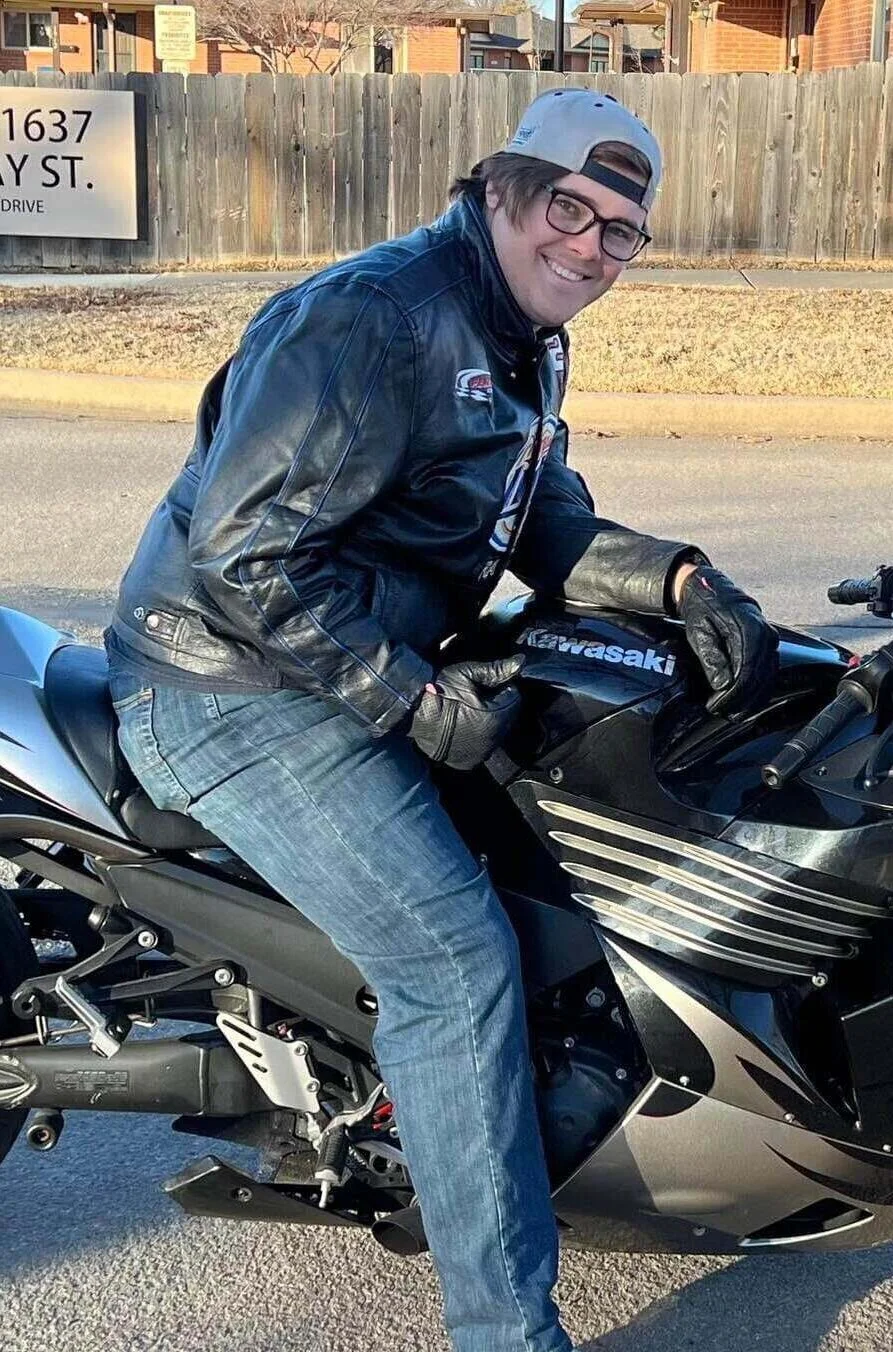 Nito on a motorcycle